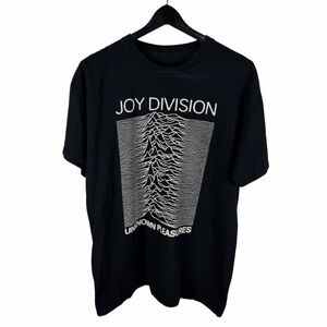 Vintage 2000s Joy Division Unknown Pleasures Rock Band Black Shirt Size L